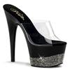 Pleaser - ADORE7013 Mules à talons - Chaussures de pole dance - Noir/Transparent Product image